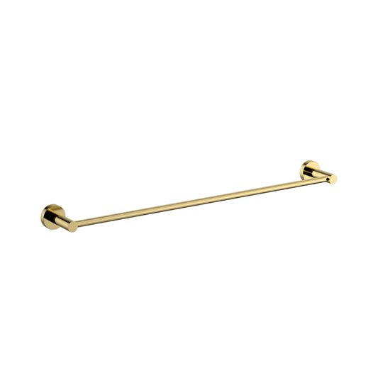 Mirage Single Towel Rail 600mm Polished Brass