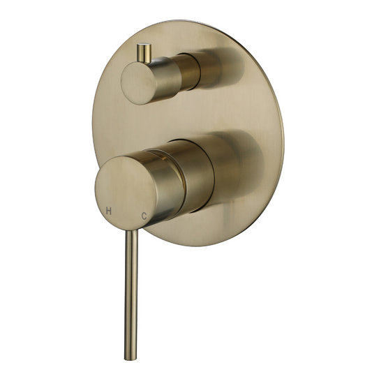 Star Mini Diverter Shower Mixer Brushed Bronze