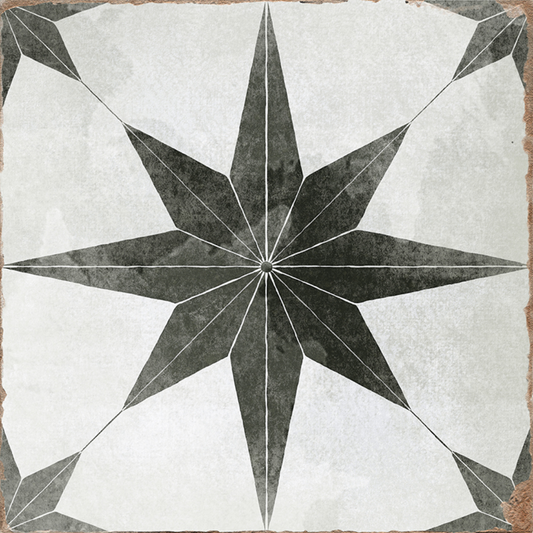 Majorca Star Black 20x20cm