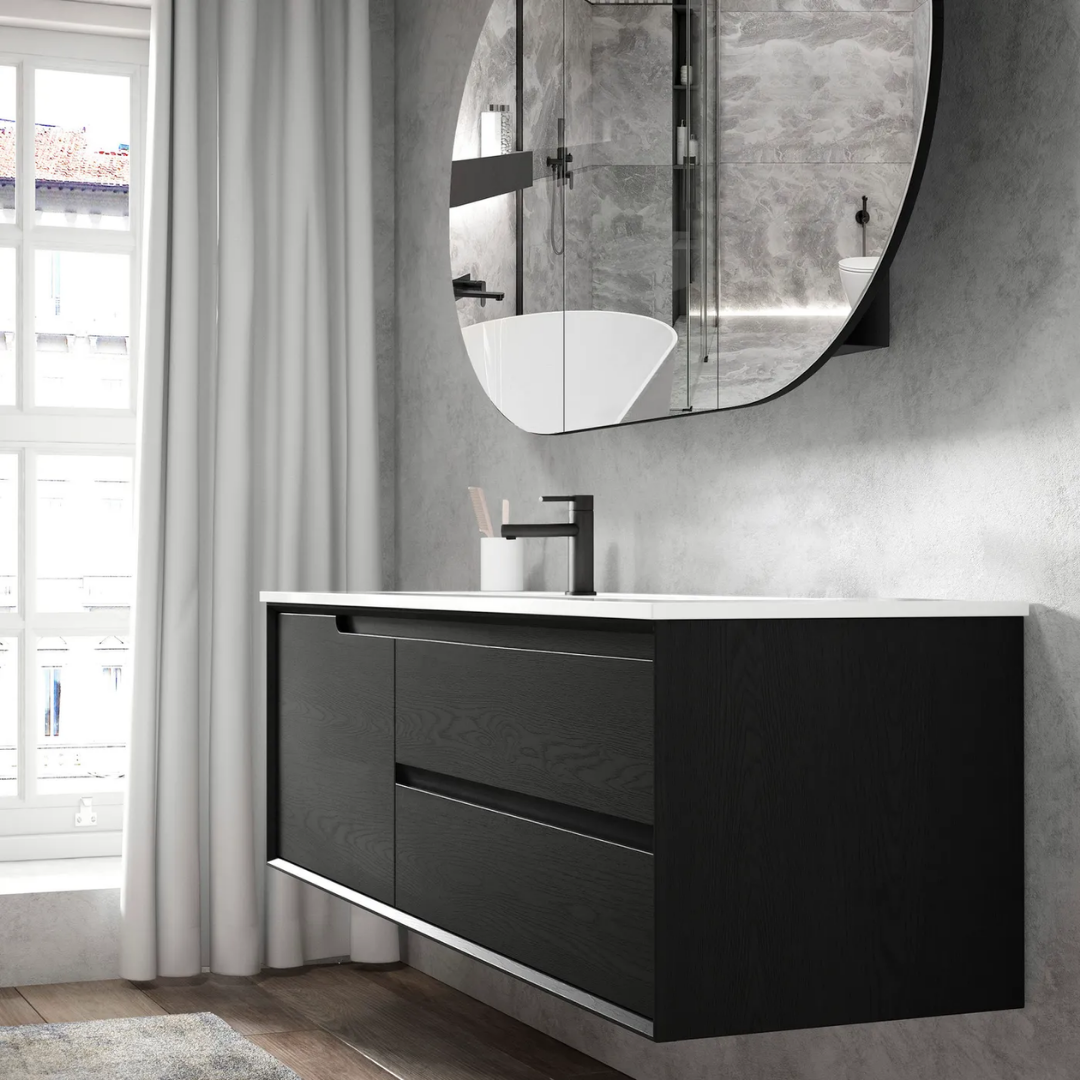 Byron Black Oak Vanity 1200mm