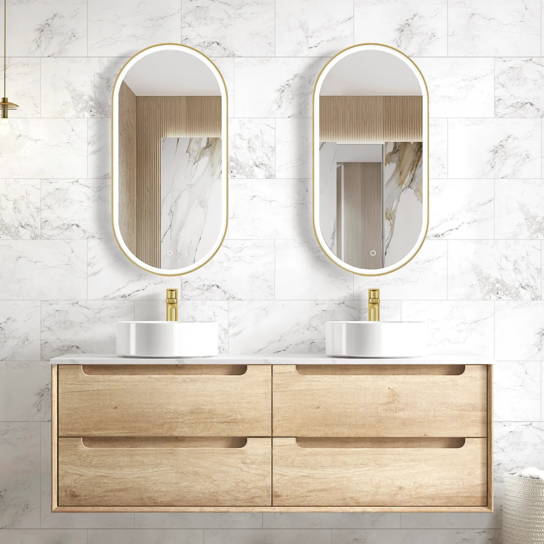 Byron Natural Oak Vanity (Double Basin) 1500mm