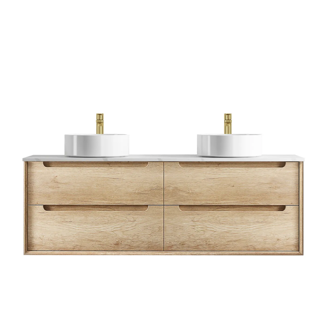 Byron Natural Oak Vanity (Double Basin) 1500mm