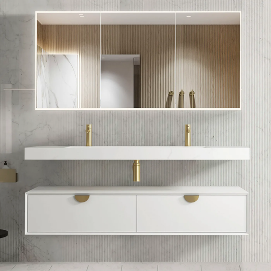 Moonlight White Vanity (Double Basin) 1500mm