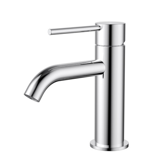 Star Mini Basin Mixer Curved Spout Chrome