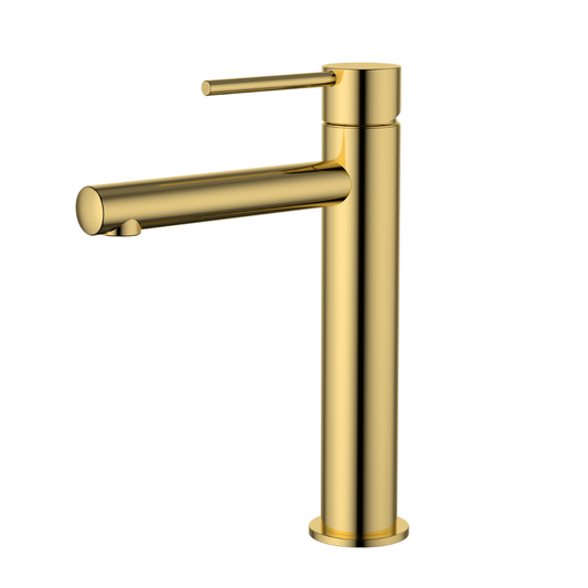 Star Mini Mid Rise Basin Mixer Polished Brass