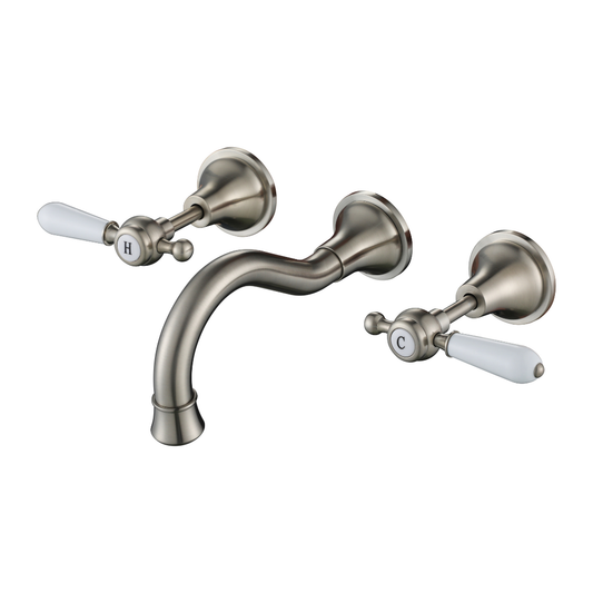 Bordeaux Wall Spa & Sink Set Brushed Nickel