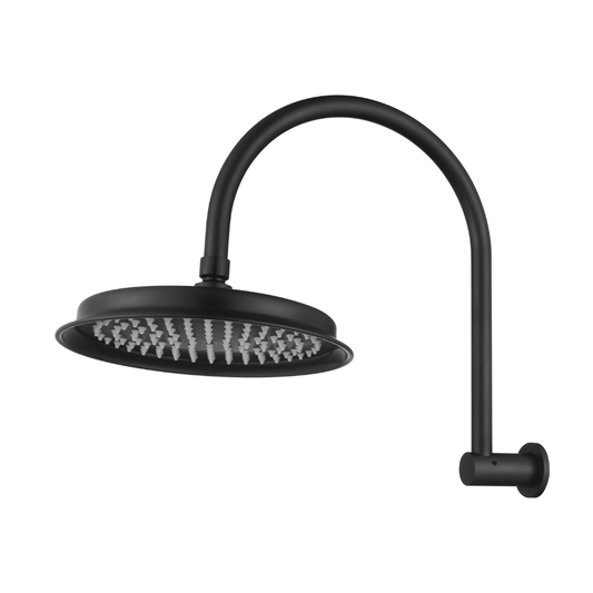 Montpellier Shower Arm & Head Matt Black