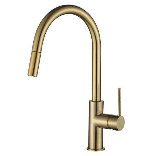 Star Mini Pull Out Kitchen Mixer Brushed Bronze