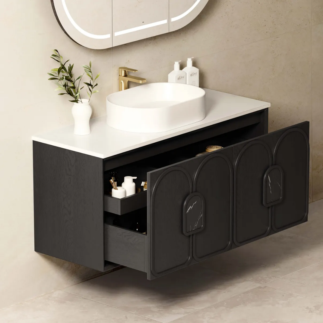 Laguna Black American Oak Vanity 1200mm