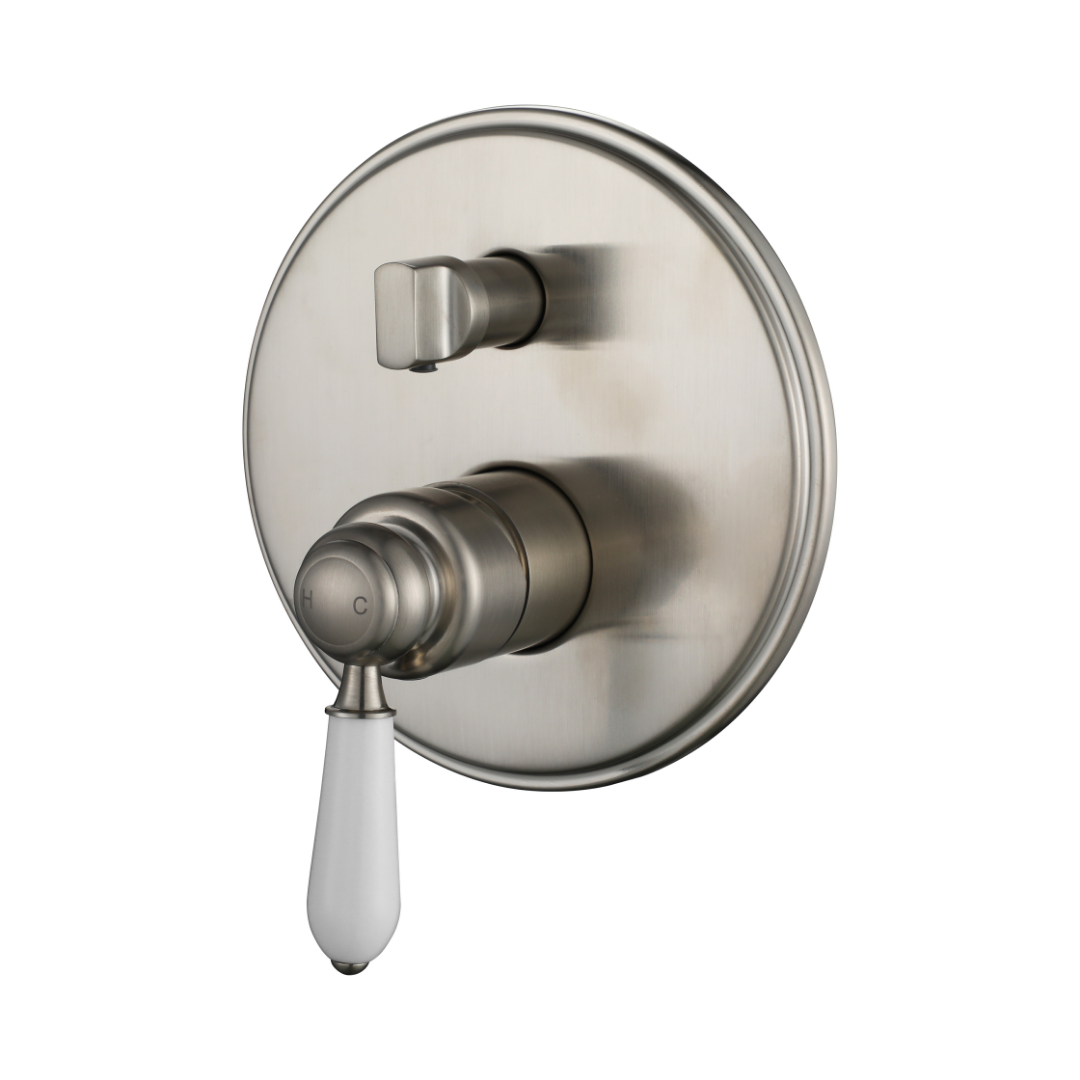 Bordeaux Shower Diverter Mixer Brushed Nickel