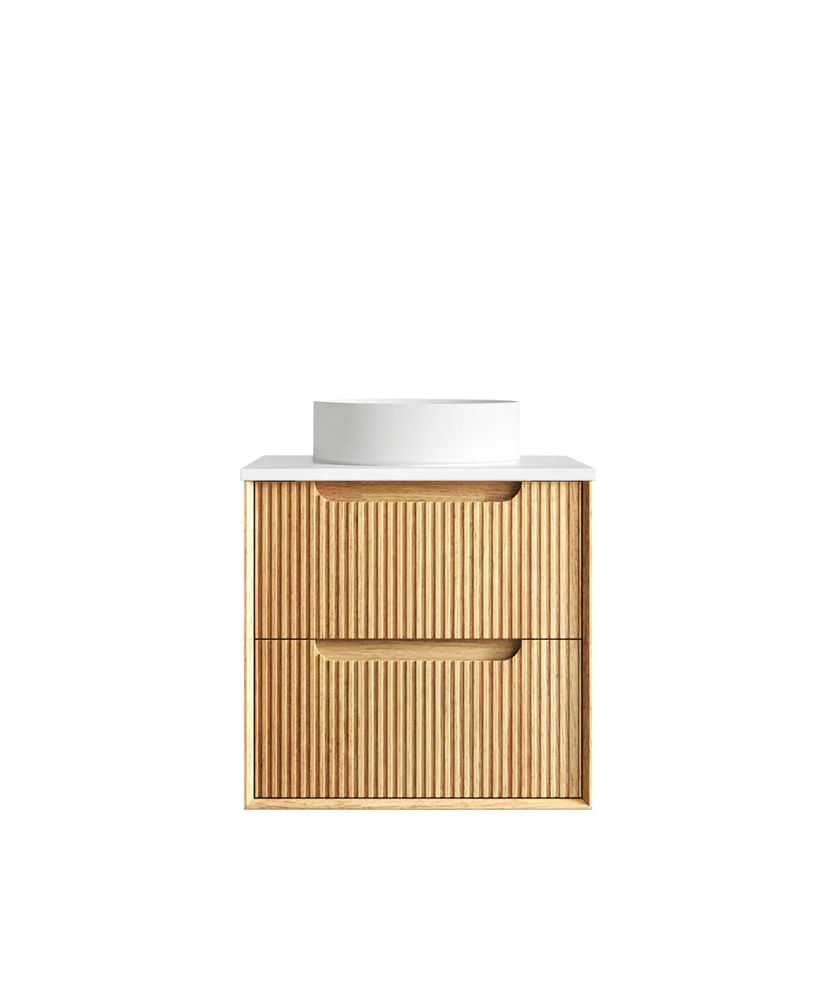 Fluted Byron Woodland Oak Vanity 600mm