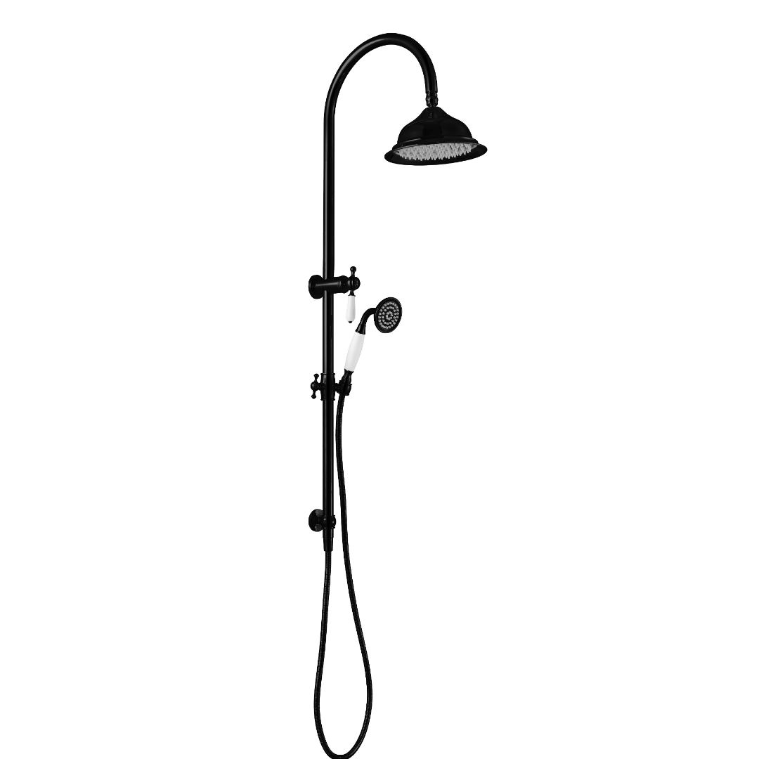 Bordeaux Shower Column Matt Black