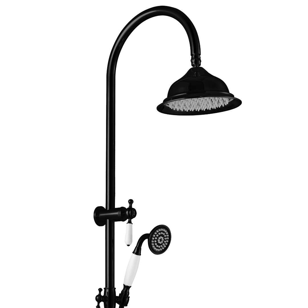 Bordeaux Shower Column Matt Black