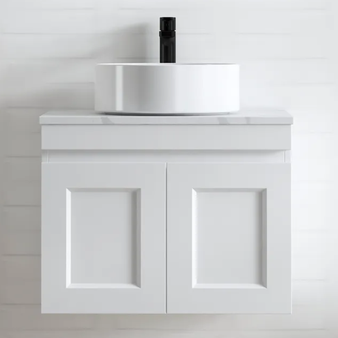 Hampton Satin White Vanity 600mm