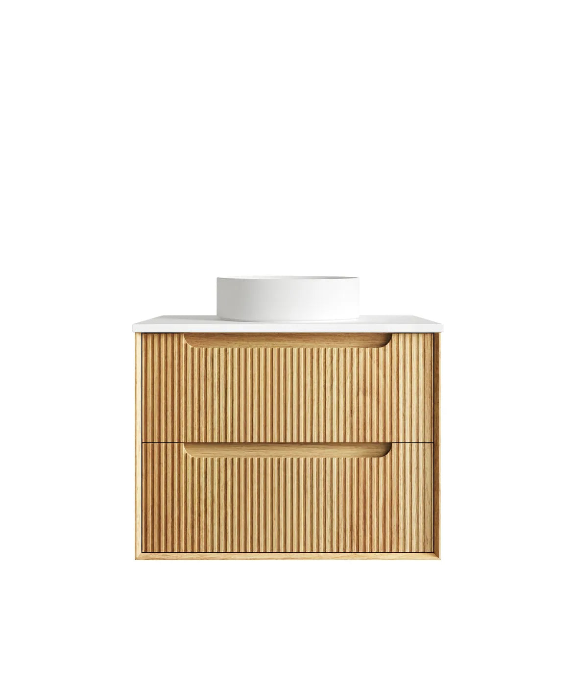 Fluted Byron Woodland Oak Vanity 750mm