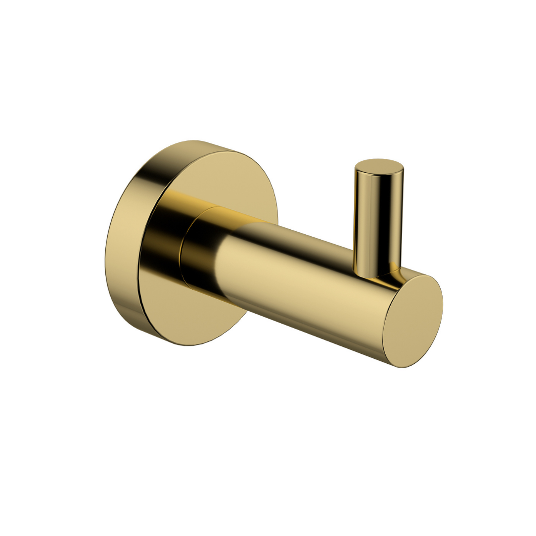 Mirage Robe Hook Polished Brass