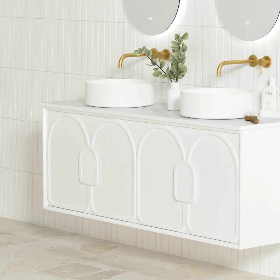 Laguna Satin White Vanity 1500mm