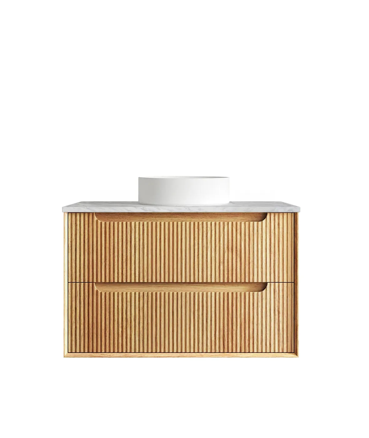 Fluted Byron Woodland Oak Vanity 900mm