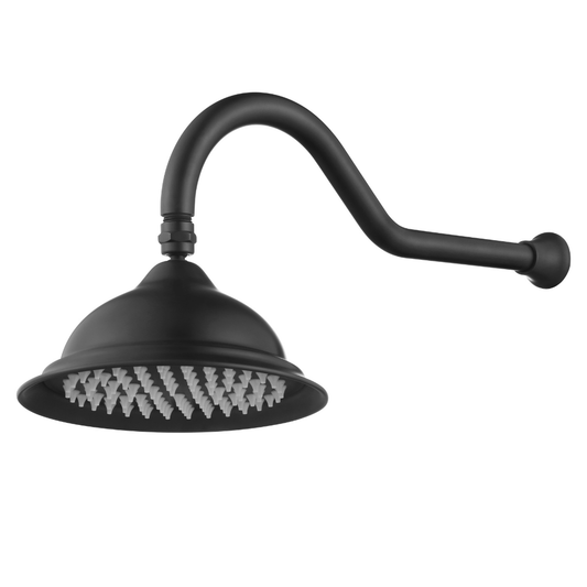 Bordeaux Shower Arm & Head Matt Black