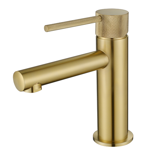 Star Mini Basin Mixer (Knurled Handle) Brushed Bronze