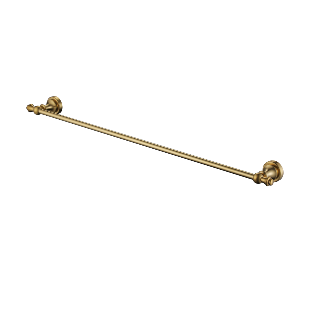 Medoc Single Towel Rail 750mm Brushed Bronze