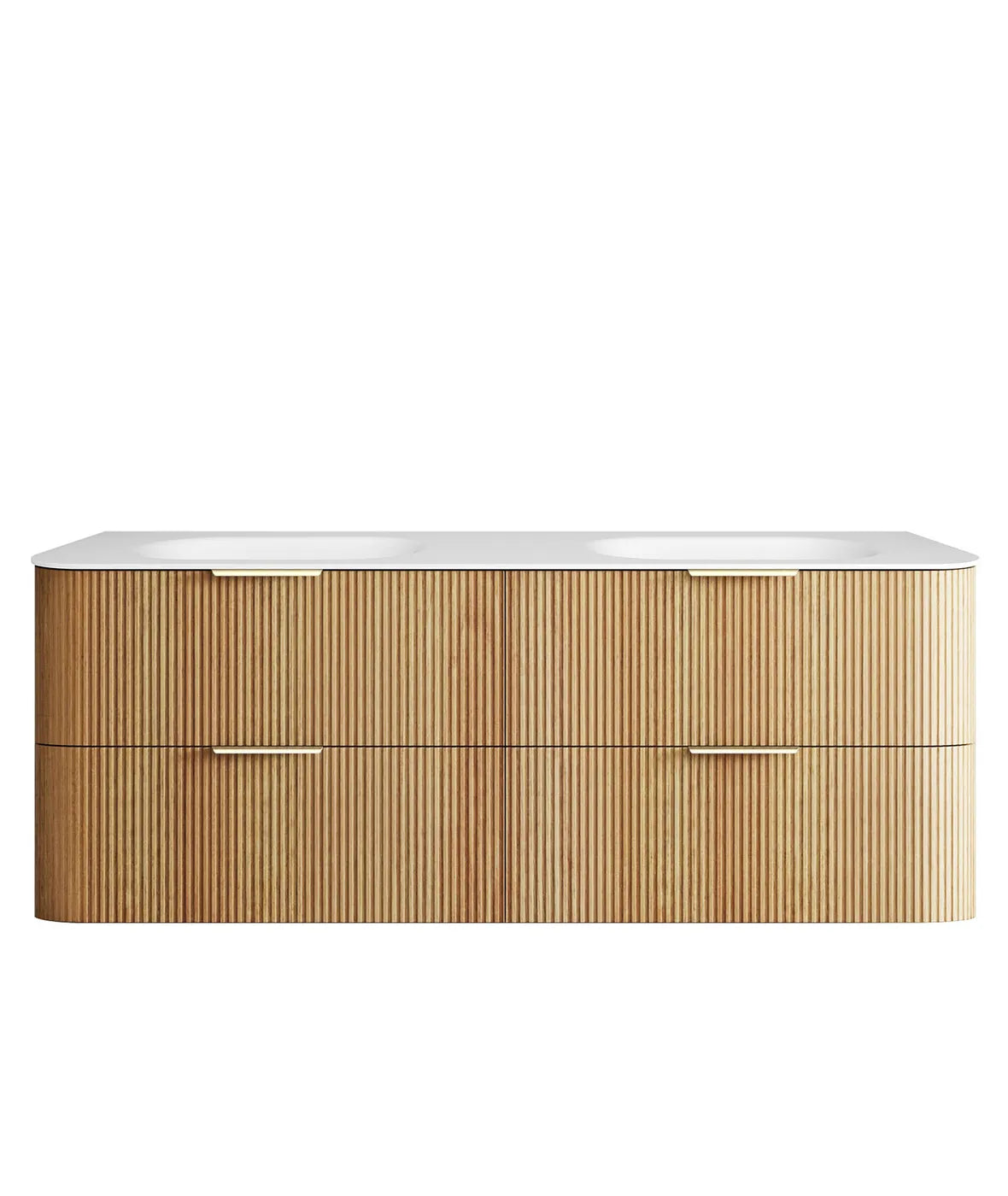 Havana Woodland Oak Fluted Vanity 1500mm