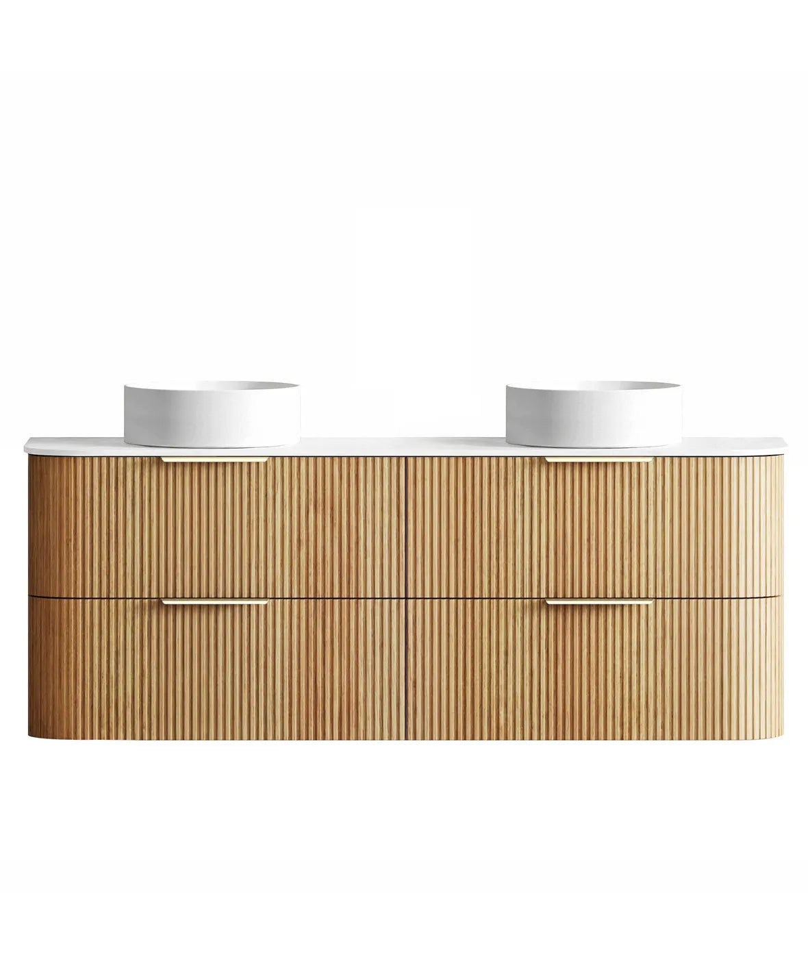 Havana Woodland Oak Fluted Vanity 1500mm