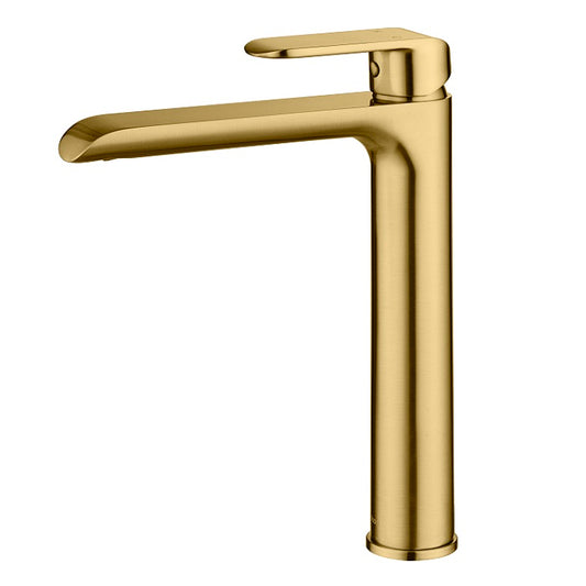 Kara High Rise Basin Mixer - Brushed Gold