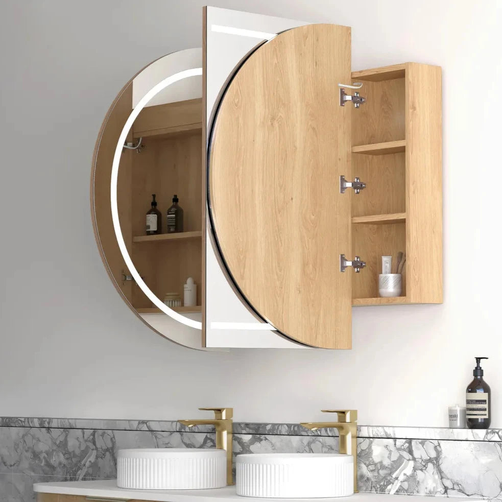 LED Bondi 1500x900 Natural Oak Shaving Cabinet