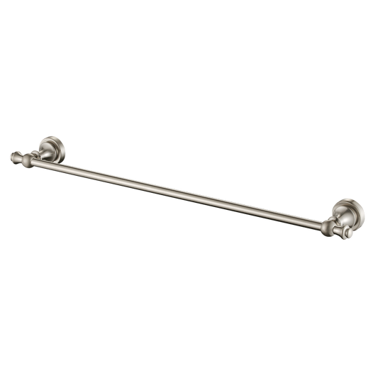 Medoc Single Towel Rail 600mm Brushed Nickel