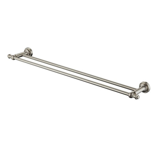 Medoc Double Towel Rail 750mm Brushed Nickel