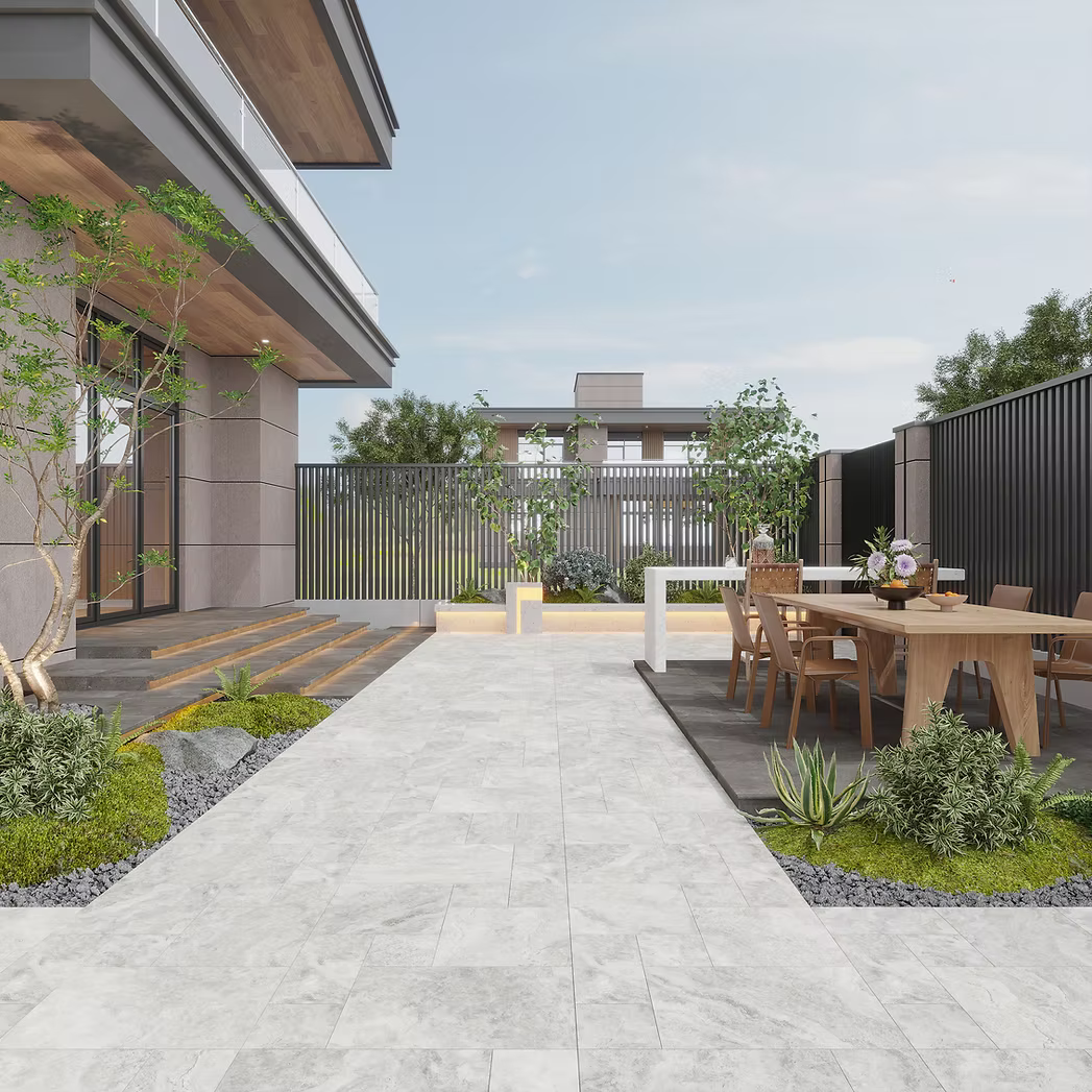 Travertino Ice French Pattern