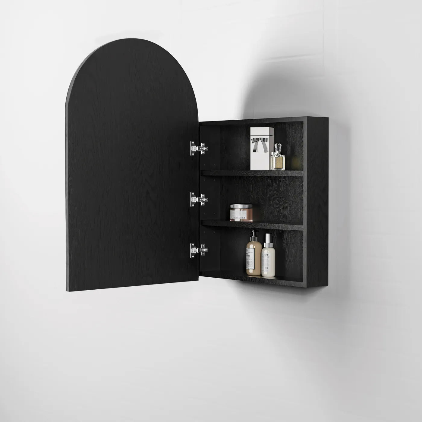 Archie 900x600 Black Oak Shaving Cabinet