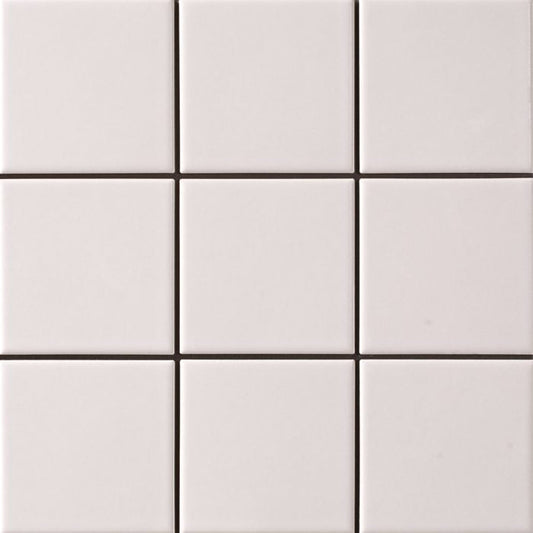 Luxe Large Square Mosaic Matt White 297x297mm