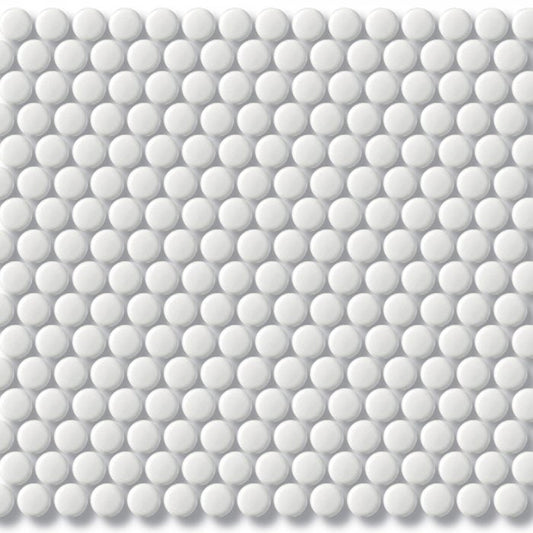 Luxe Penny Round Mosaic Matt White 309x315mm